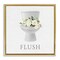 Stupell Industries Flush Floral Toilet Floating Frame By Lettered and Lined
